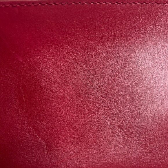 Madewell $68 The Pouch Clutch in Leather Bright Ember NT069 - Picture 3 of 6